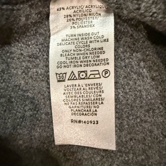 Ann Taylor Factory Pearl Rhinestone Embellished Gray Sweater Petite LP Soft Knit - Picture 10 of 10